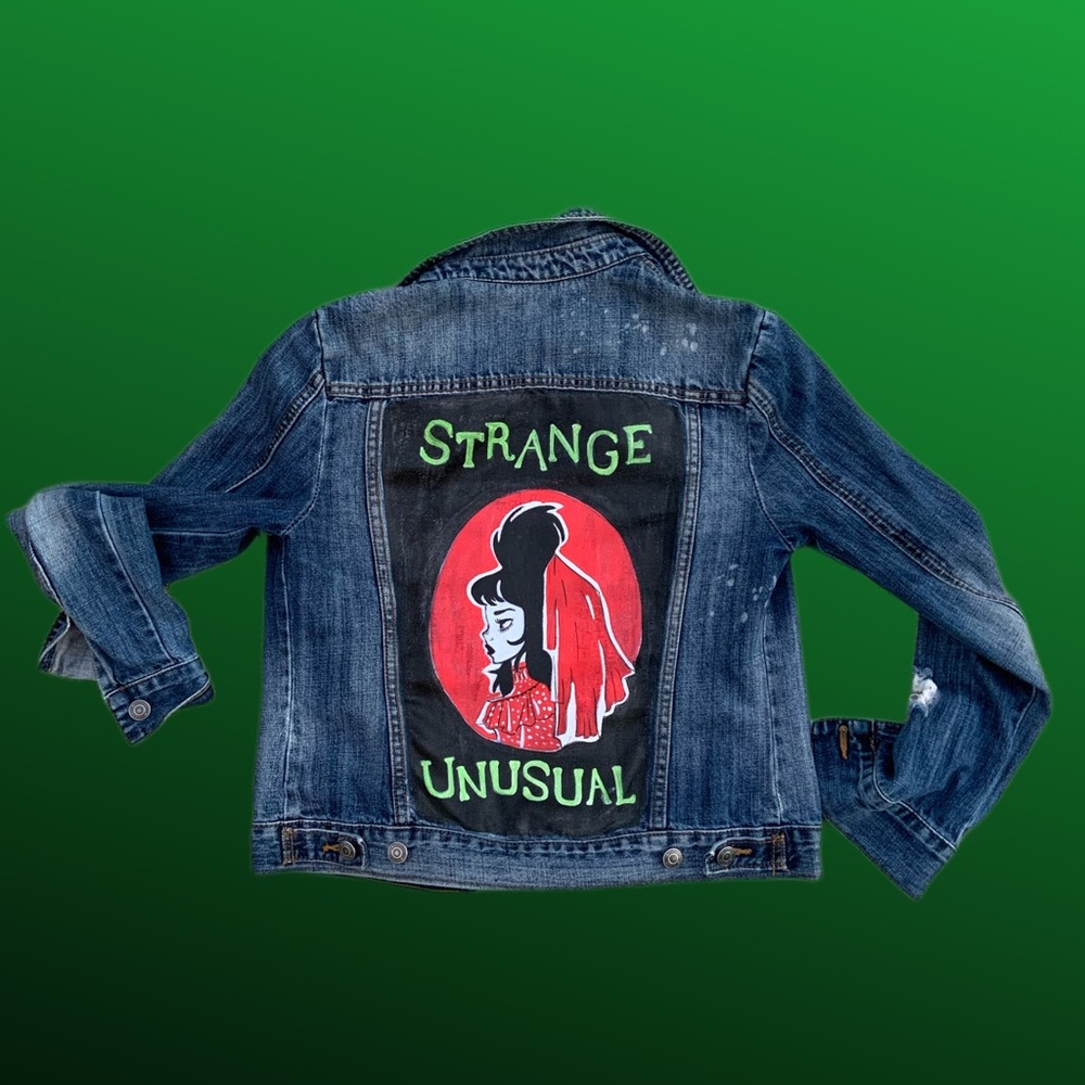 Hand painted denim jacket.